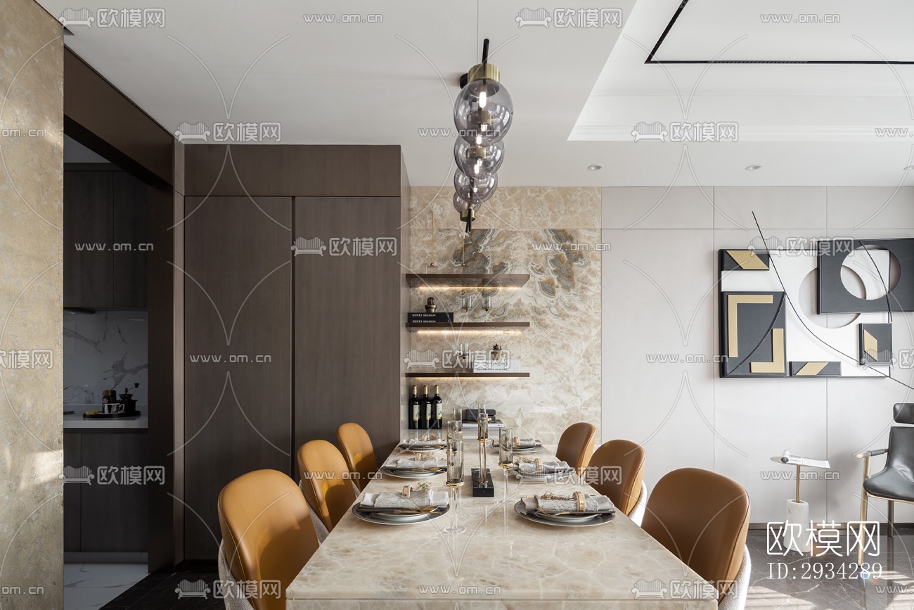 现代复式效果图下载（渲染图7）