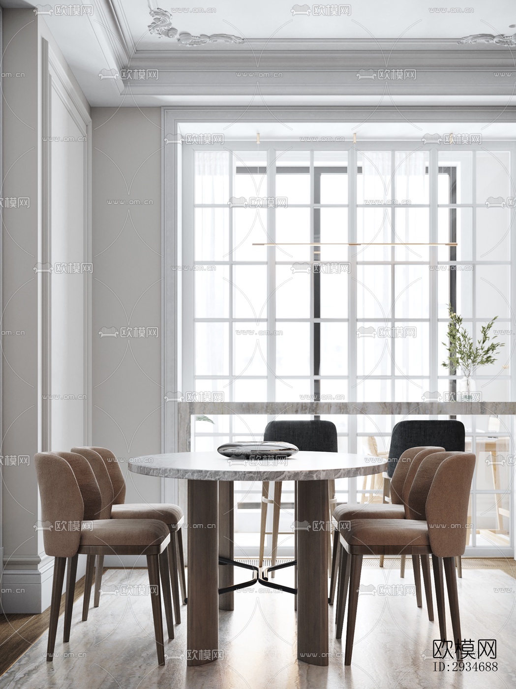 欧式平层效果图下载（渲染图11）