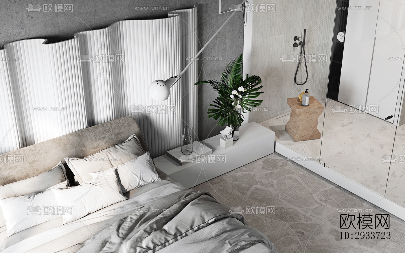 现代公寓效果图下载（渲染图7）