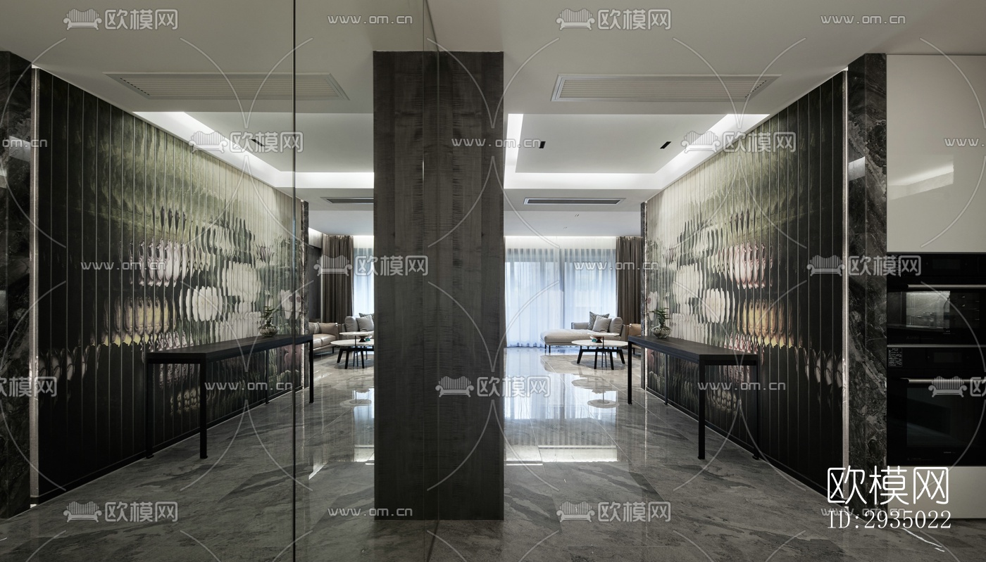 现代平层效果图下载（渲染图7）