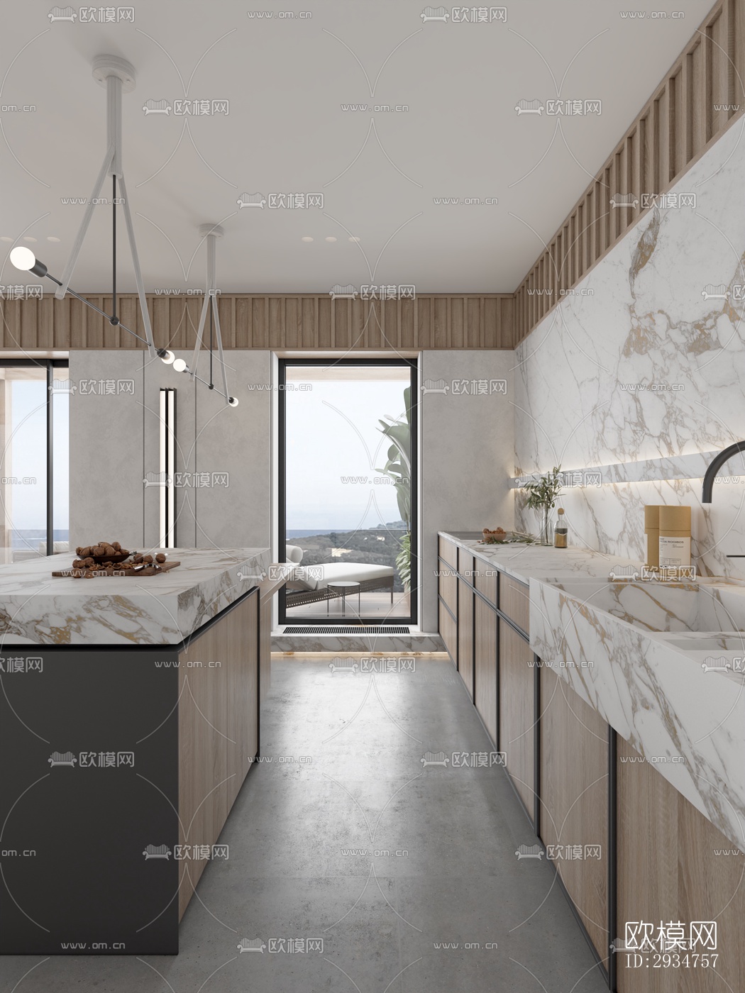 现代平层效果图下载（渲染图15）