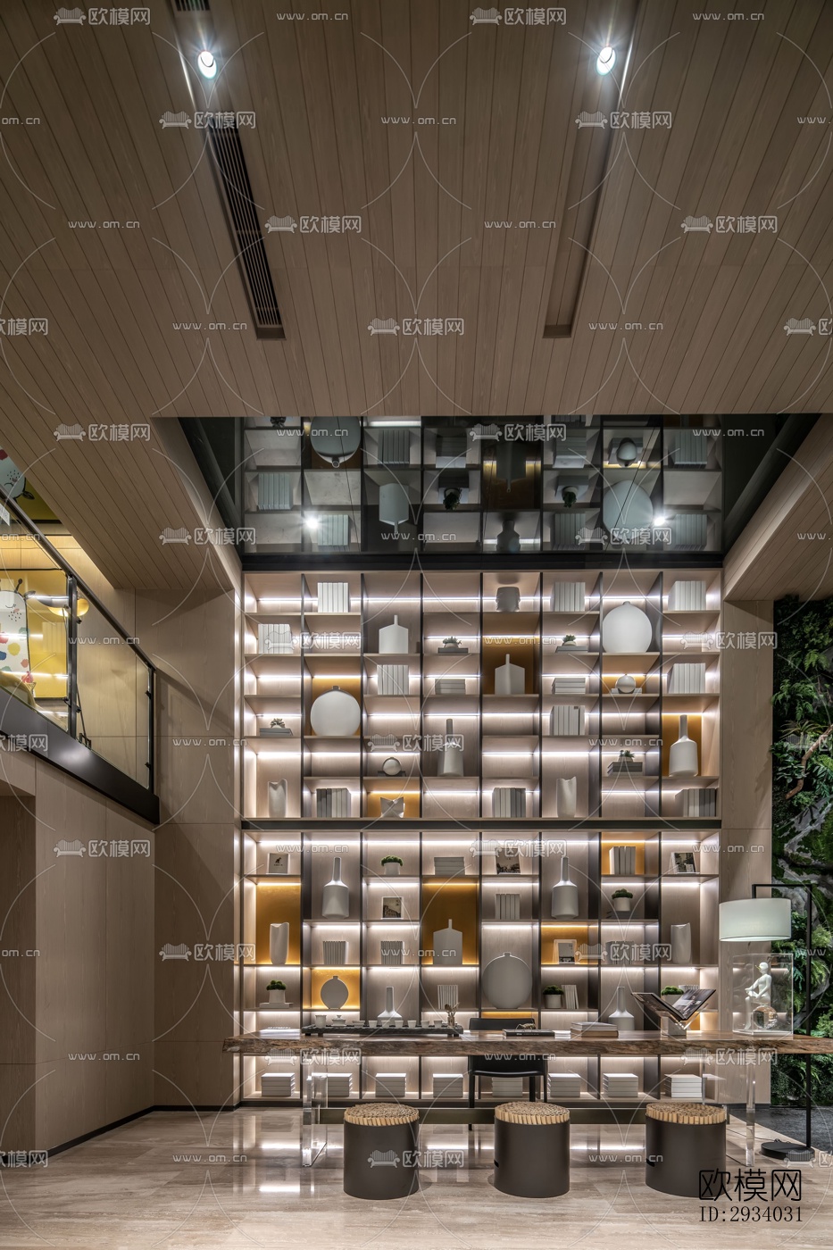 新中式别墅效果图下载（渲染图20）