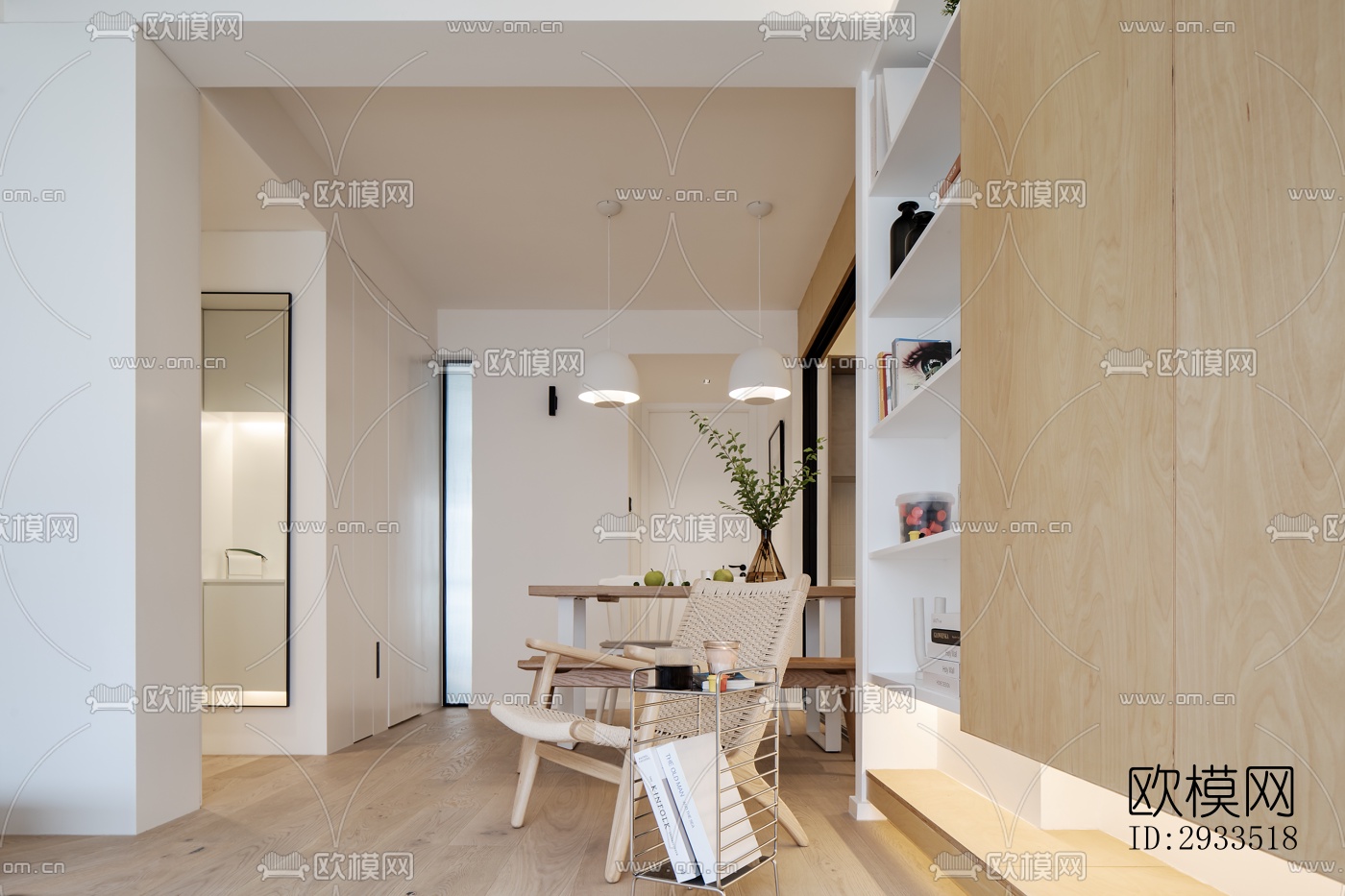 北欧公寓效果图下载（渲染图2）