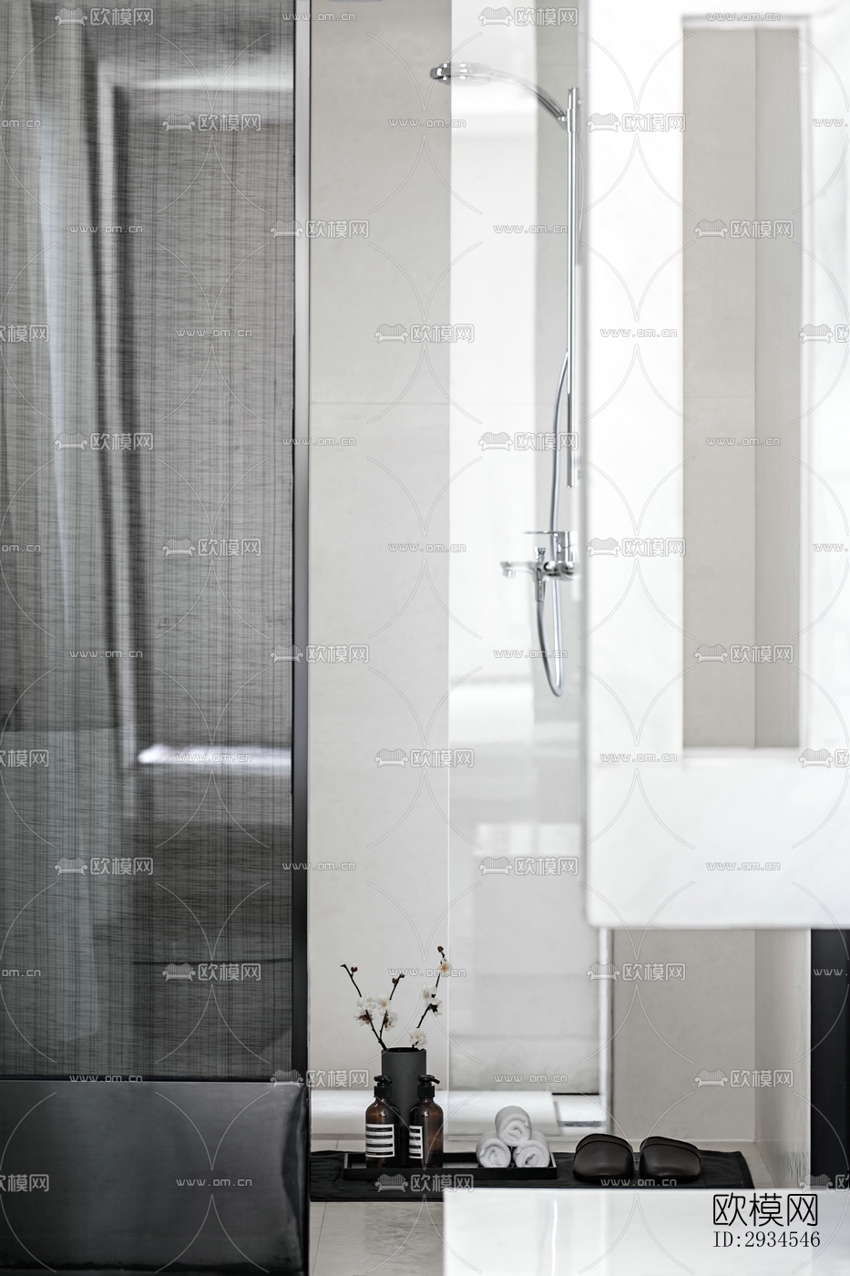 新中式平层效果图下载（渲染图15）