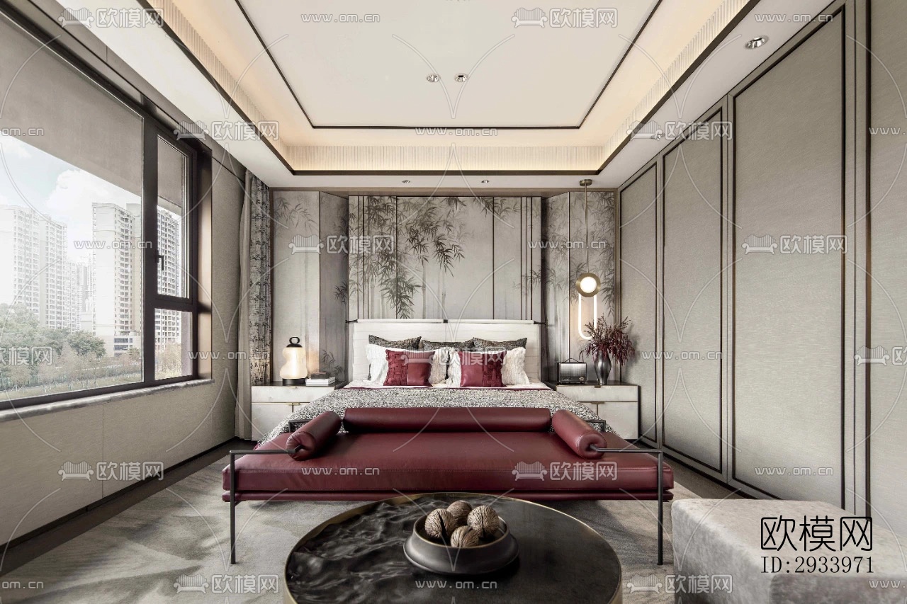 新中式别墅效果图下载（渲染图9）