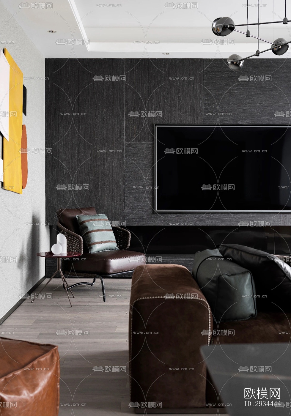 后现代平层效果图下载（渲染图7）