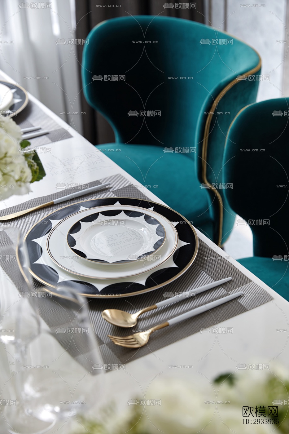 新中式别墅效果图下载（渲染图8）