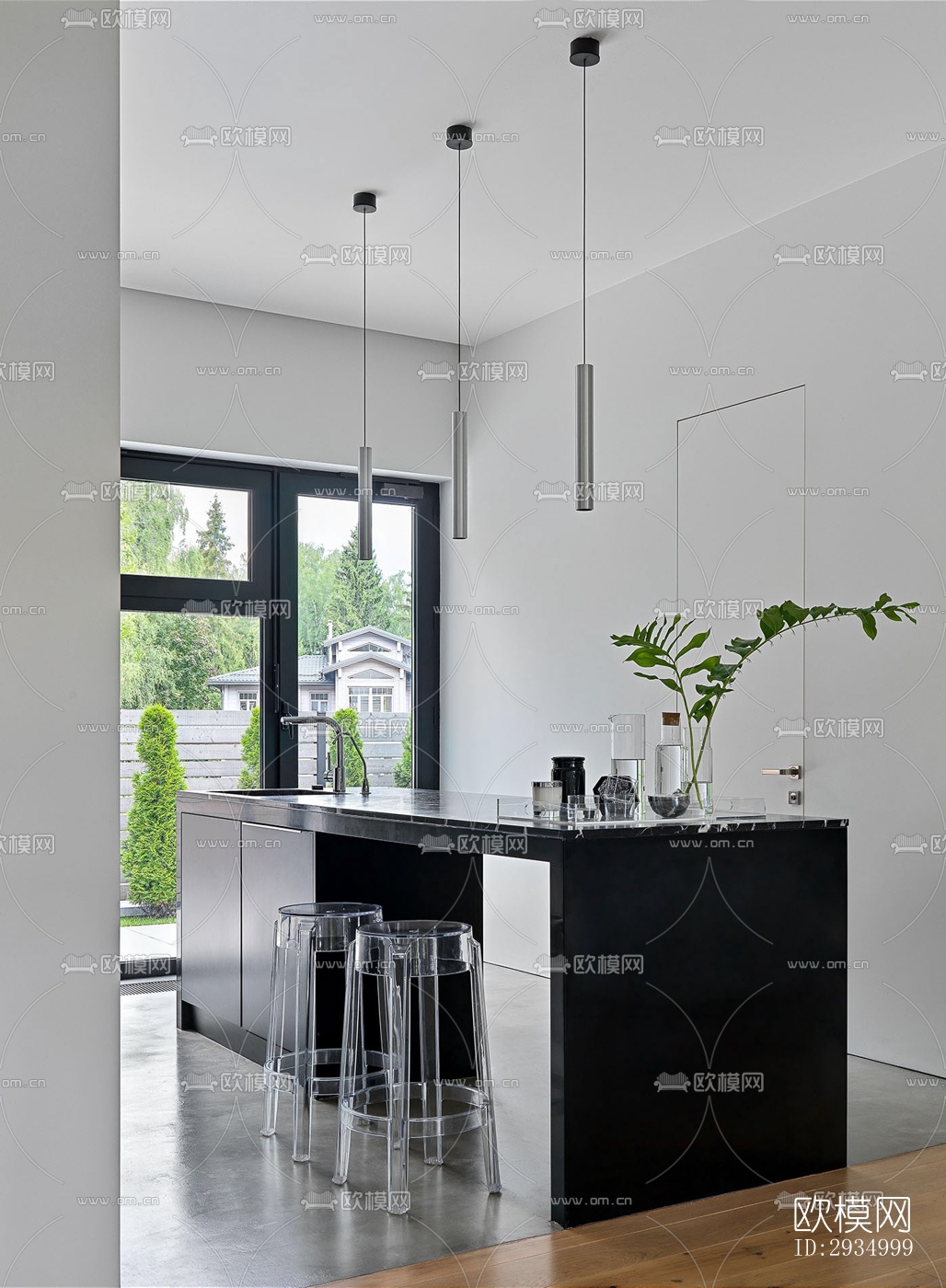 现代平层效果图下载（渲染图4）