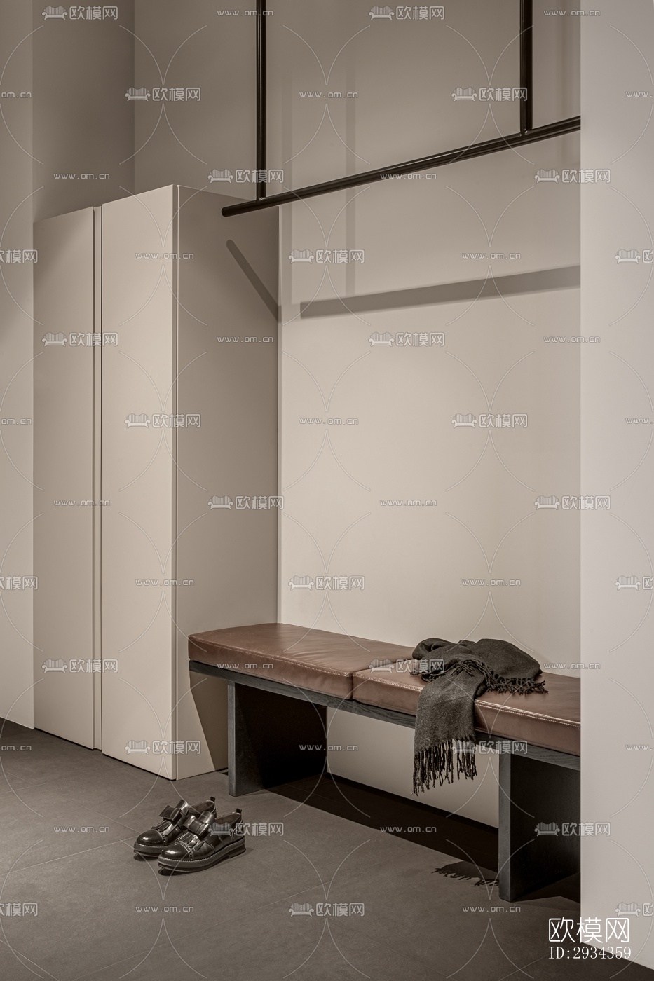 侘寂平层效果图下载（渲染图5）