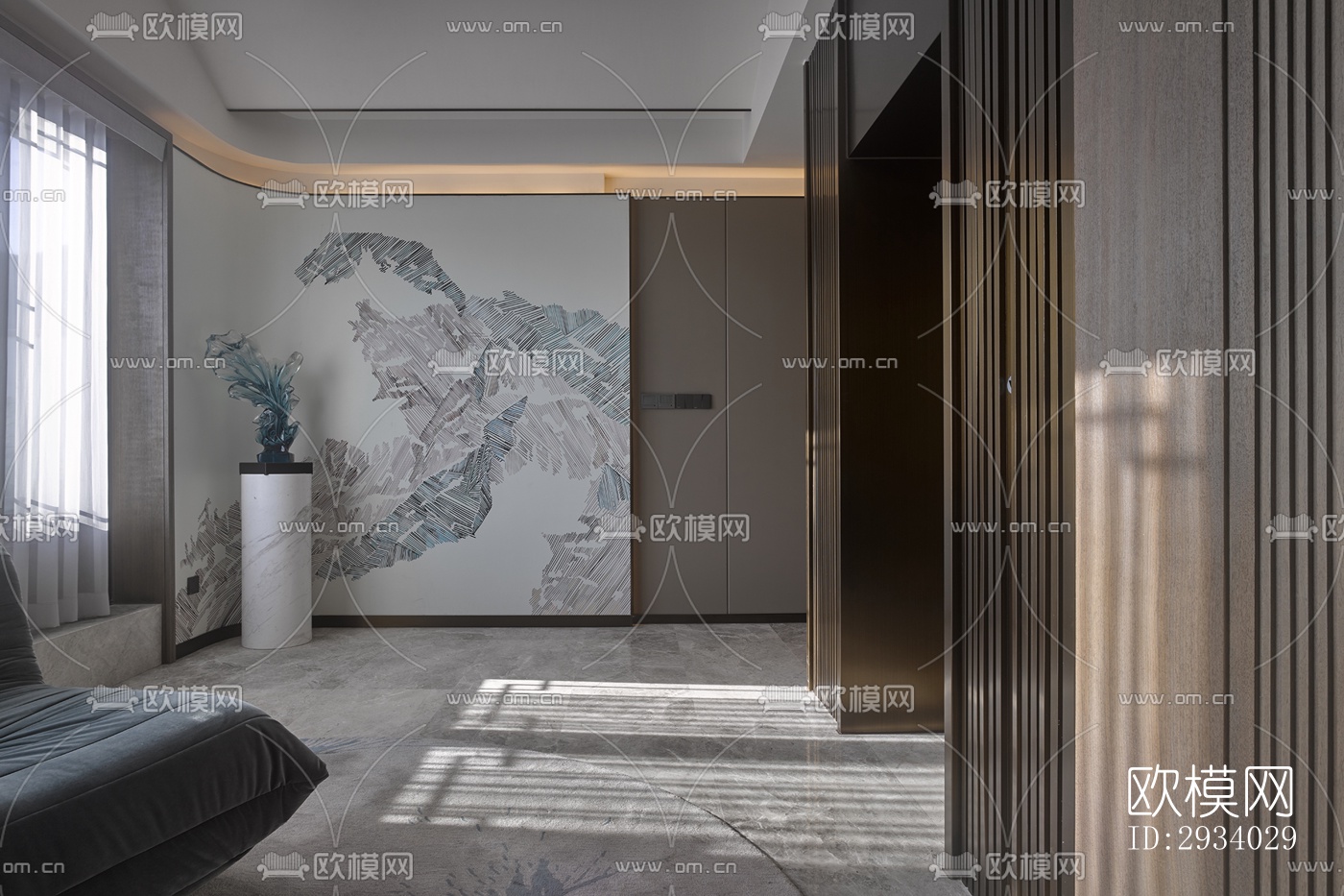 新中式别墅效果图下载（渲染图4）