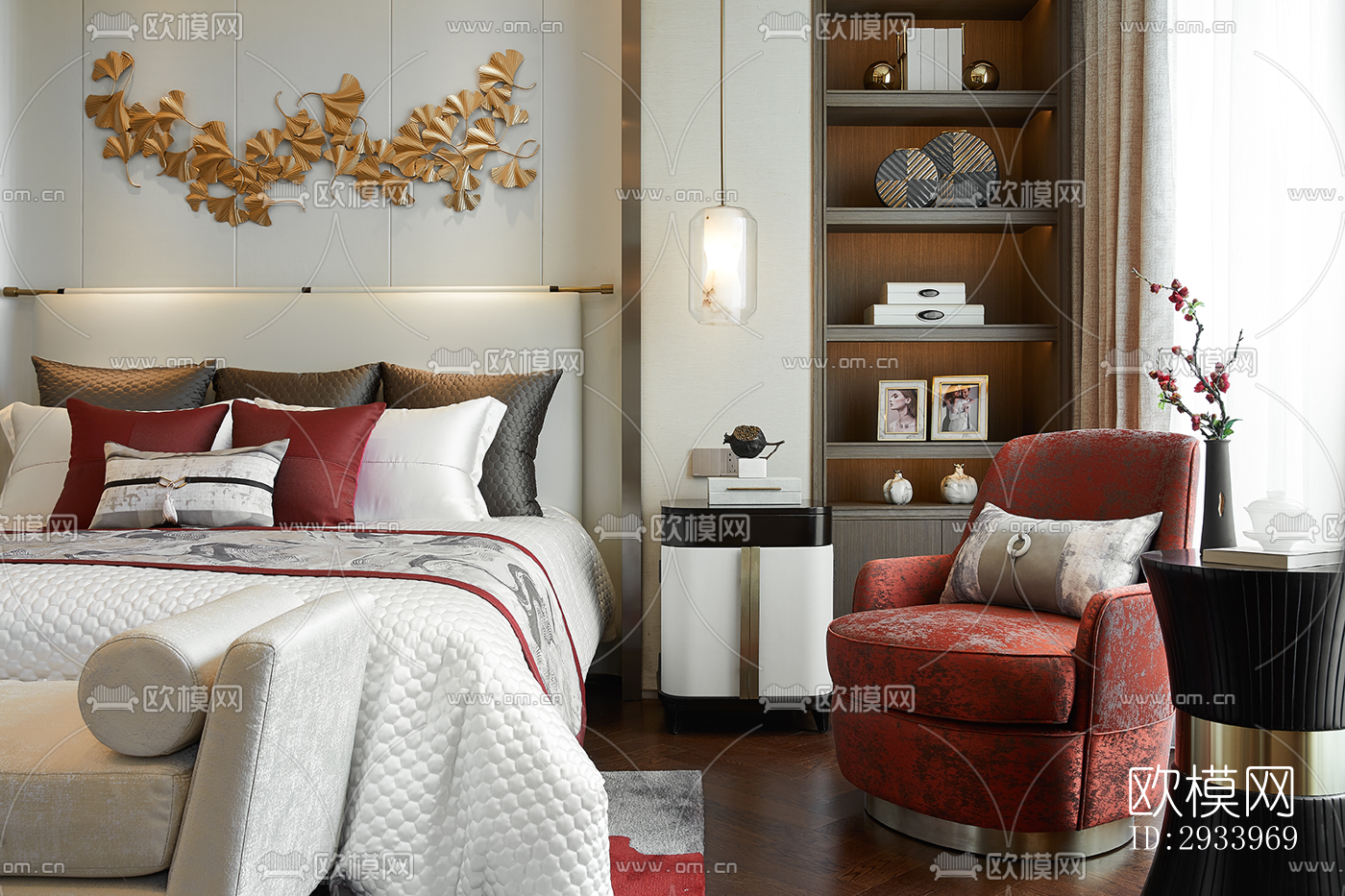 新中式别墅效果图下载（渲染图8）