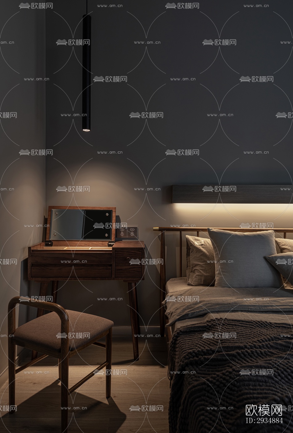 现代平层效果图下载（渲染图6）