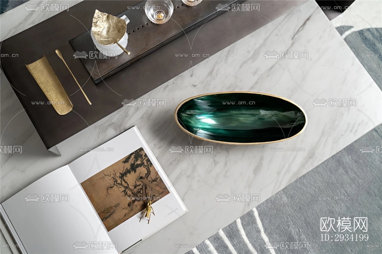 新中式复式效果图下载（渲染图3）