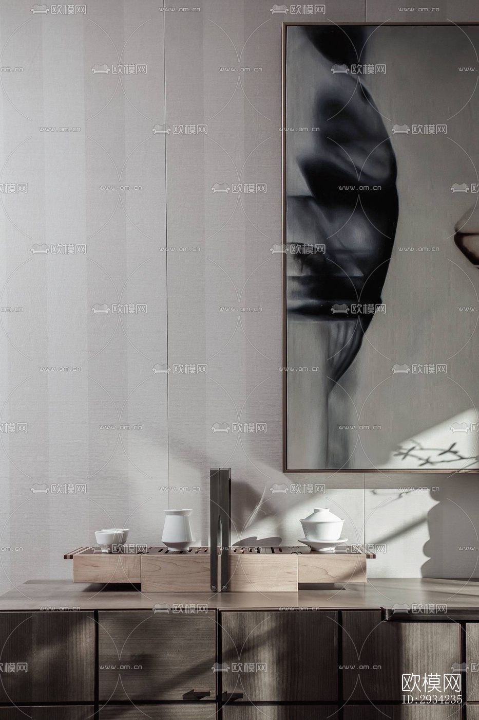 新中式复式效果图下载（渲染图7）