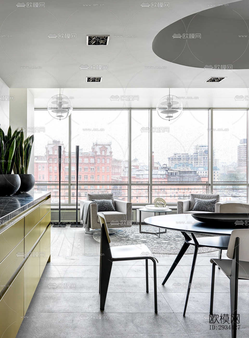 北欧平层效果图下载（渲染图4）