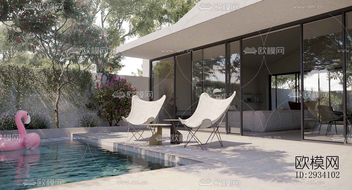 现代别墅效果图下载（渲染图12）