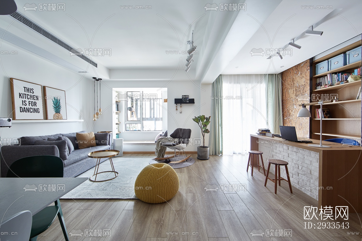 北欧公寓效果图下载（渲染图19）