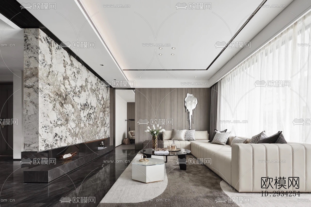 现代复式效果图下载（渲染图15）