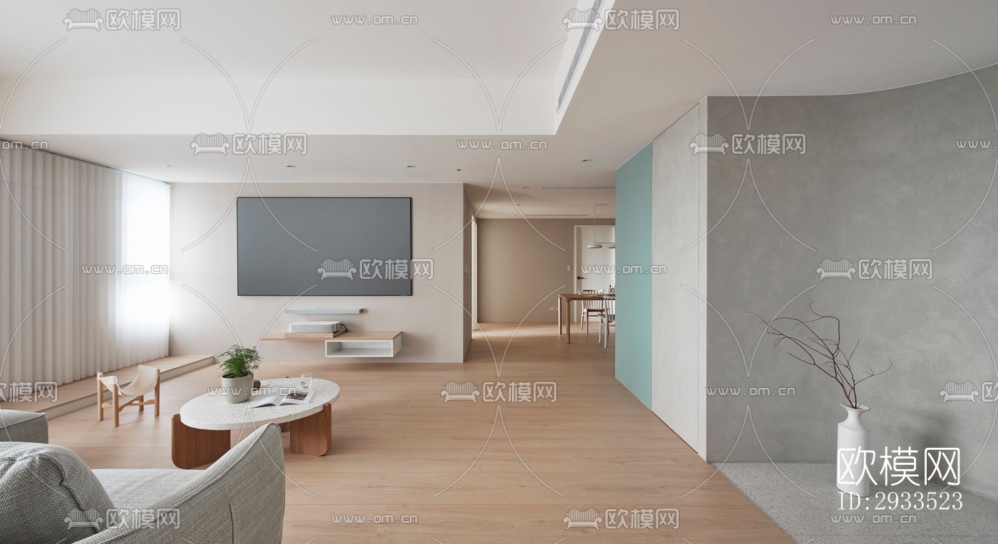 北欧公寓效果图下载（渲染图1）