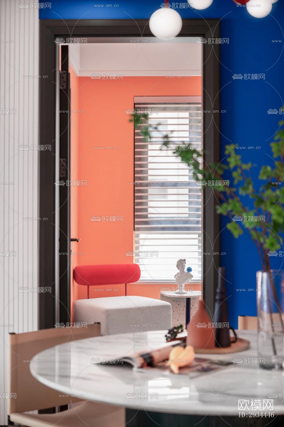 后现代平层效果图下载（渲染图8）