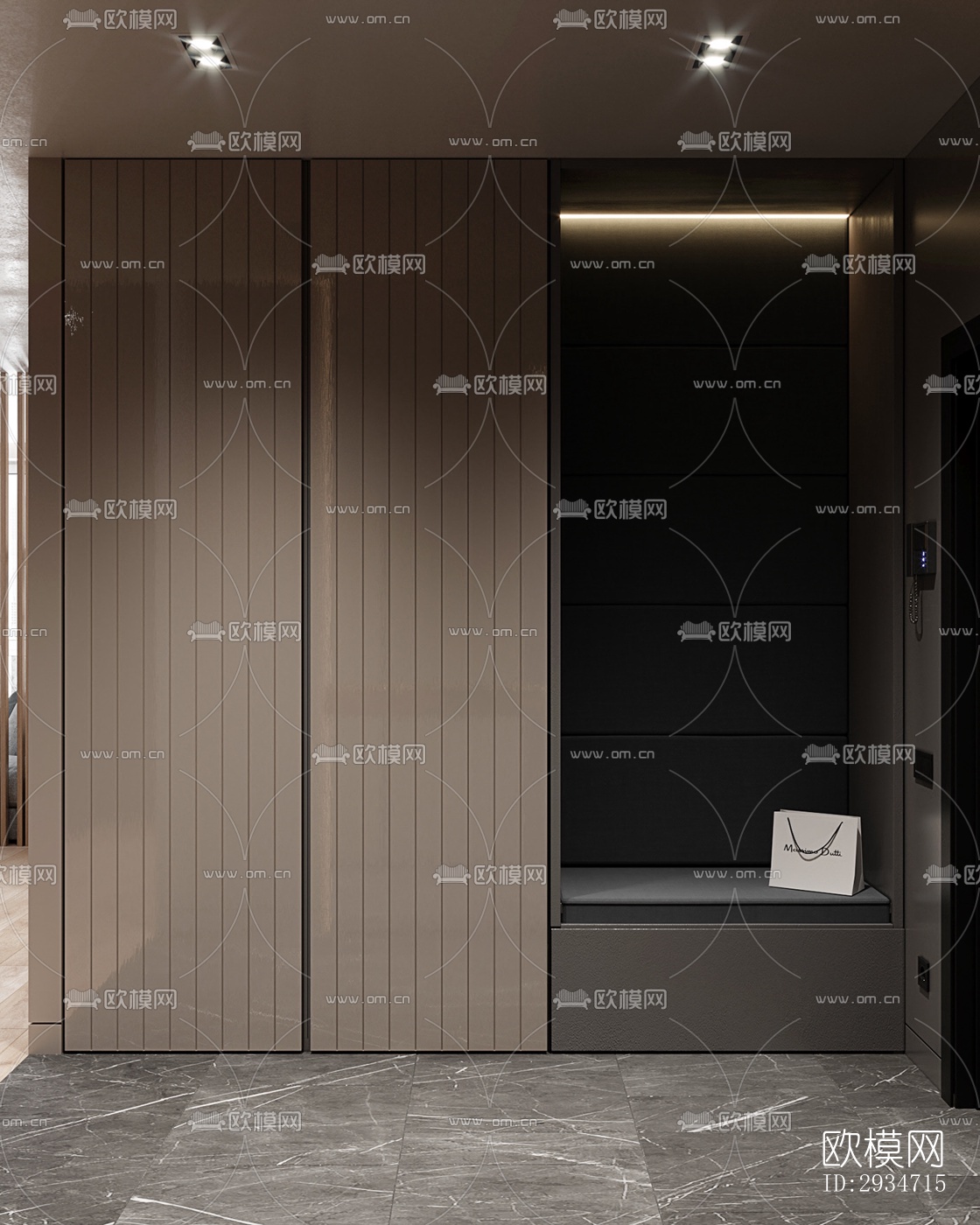 现代平层效果图下载（渲染图8）