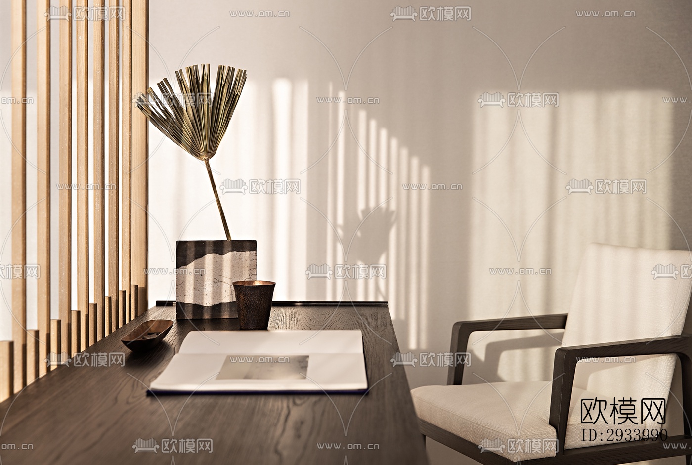 新中式别墅效果图下载（渲染图12）