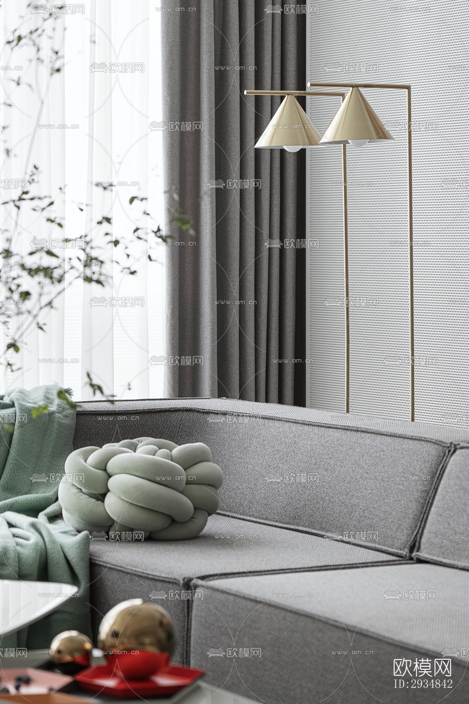 现代平层效果图下载（渲染图18）