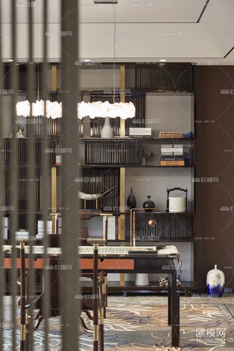 新中式别墅效果图下载（渲染图1）