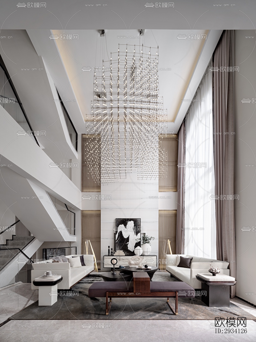 现代别墅效果图下载（渲染图12）