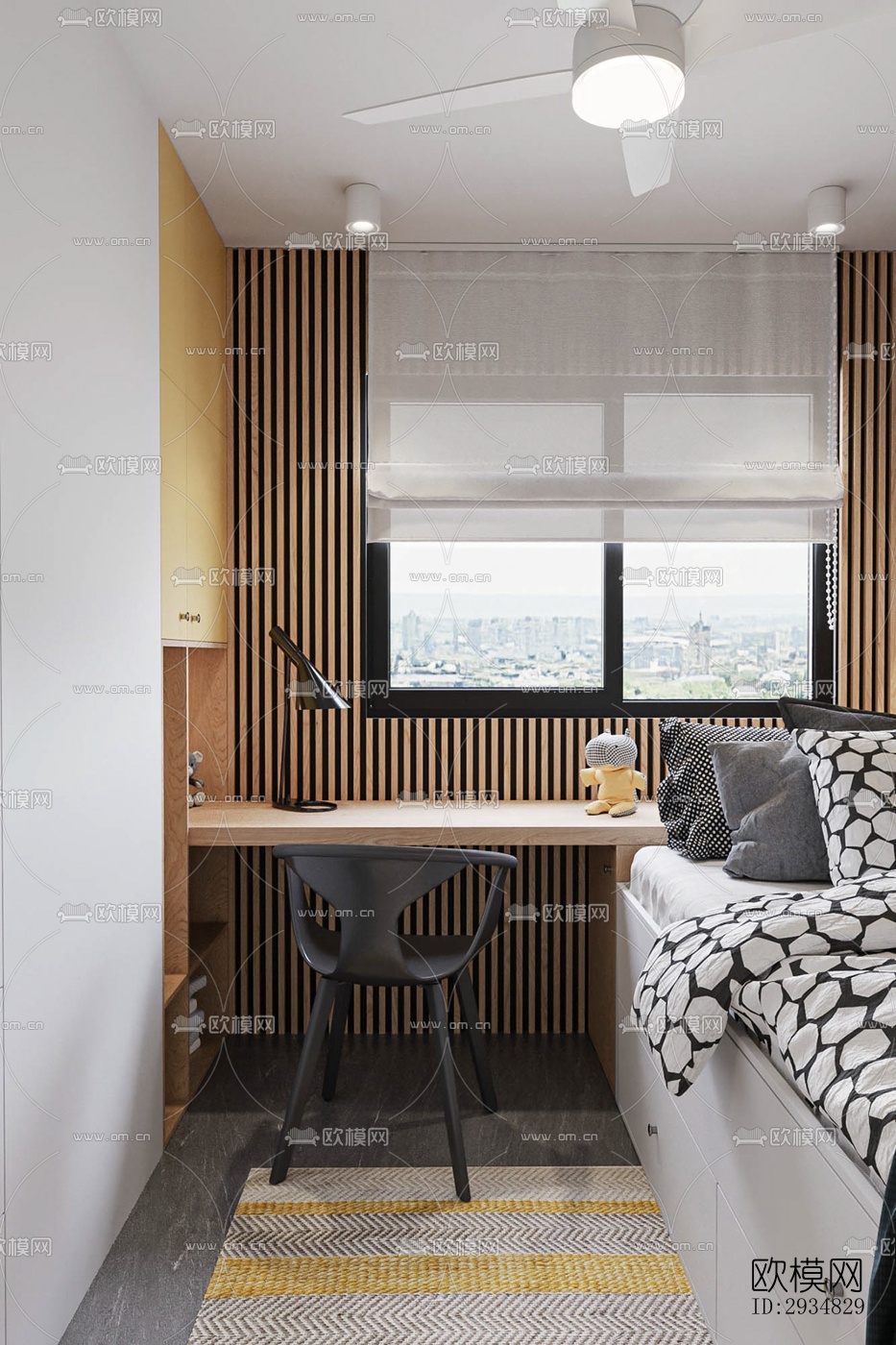 现代平层效果图下载（渲染图4）