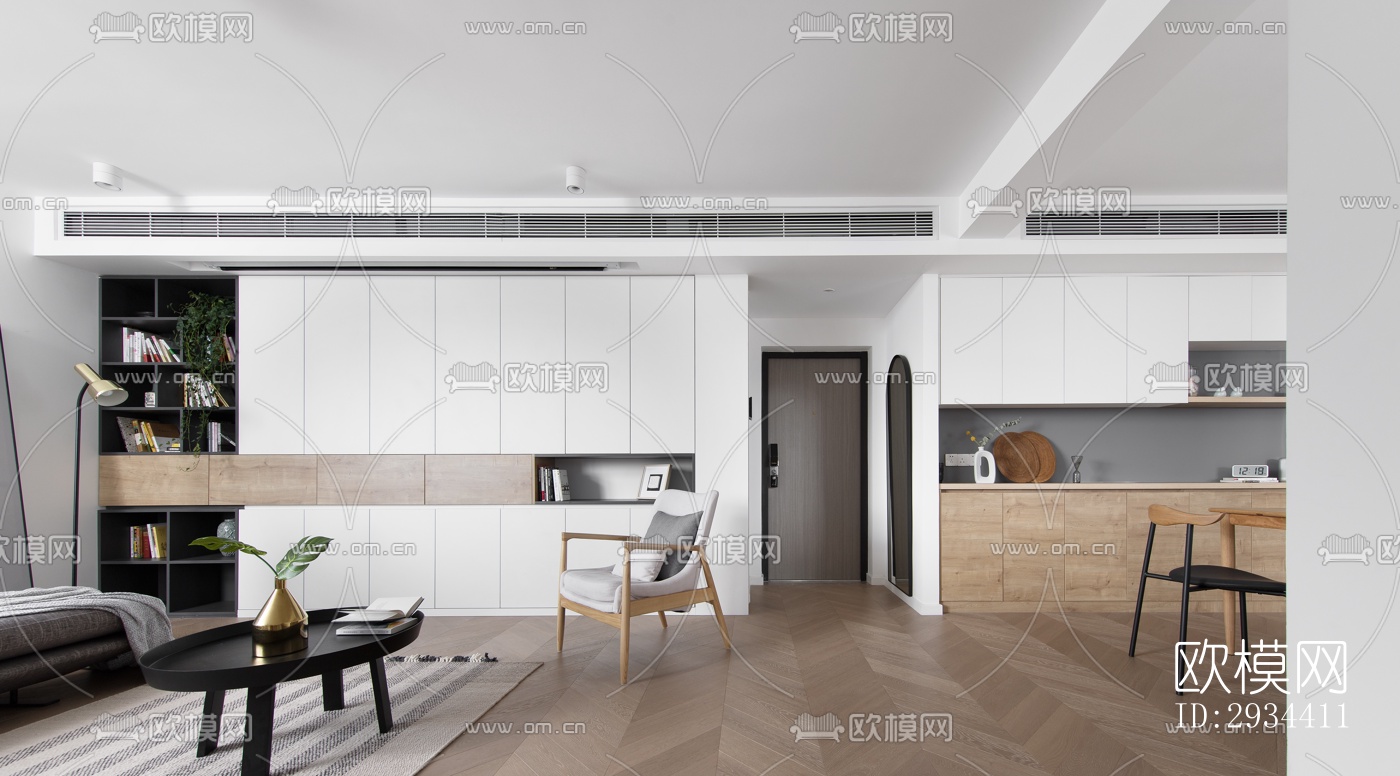 北欧平层效果图下载（渲染图2）