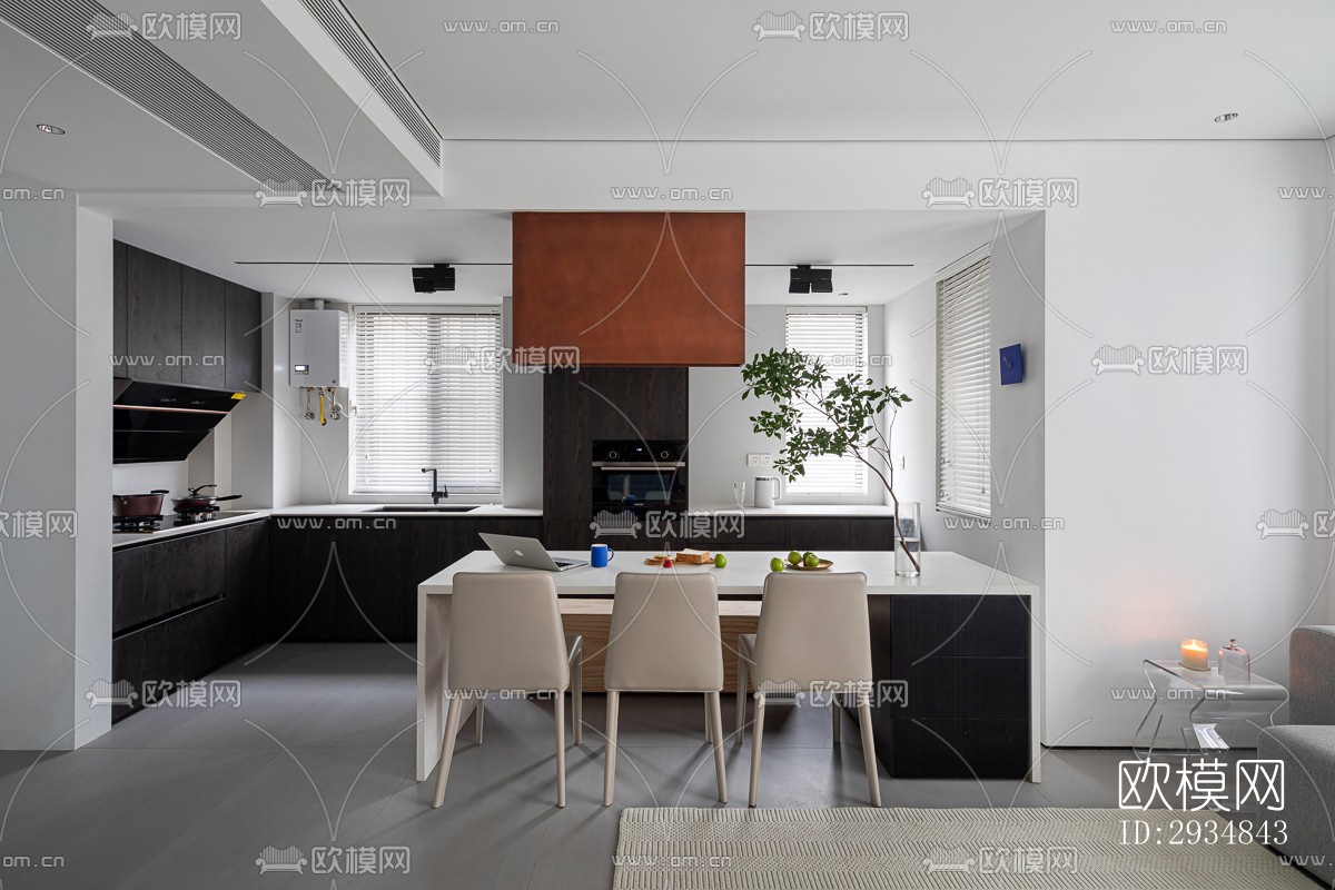 现代平层效果图下载（渲染图7）