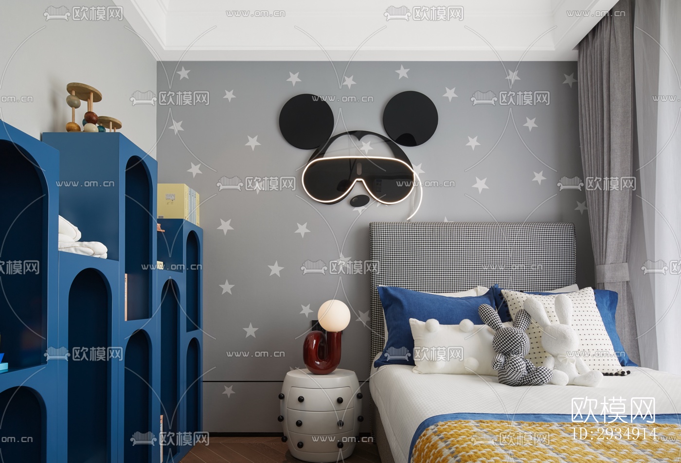 现代平层效果图下载（渲染图12）