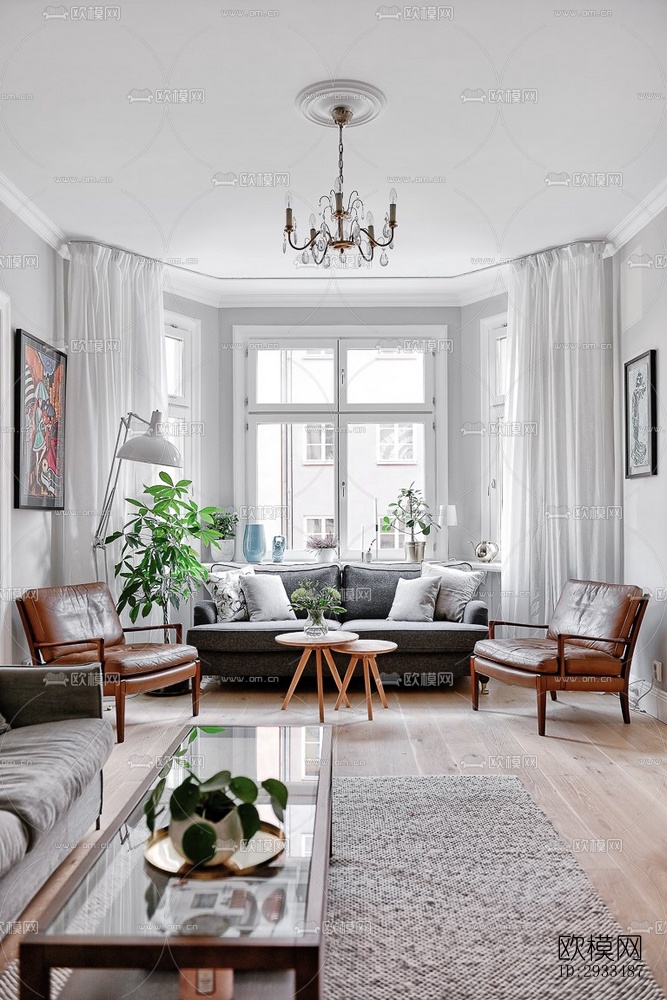 北欧公寓效果图下载（渲染图6）