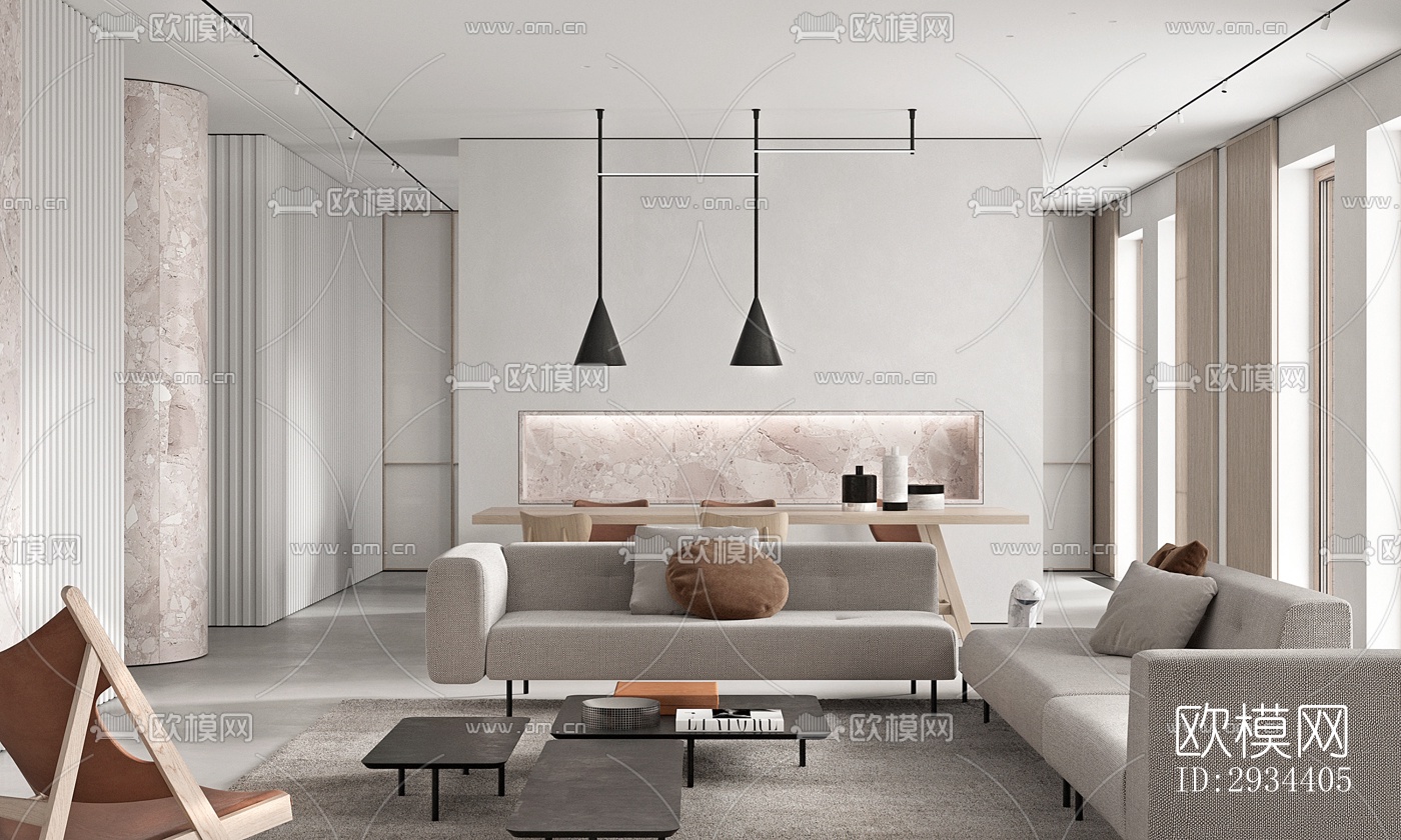 北欧平层效果图下载（渲染图9）