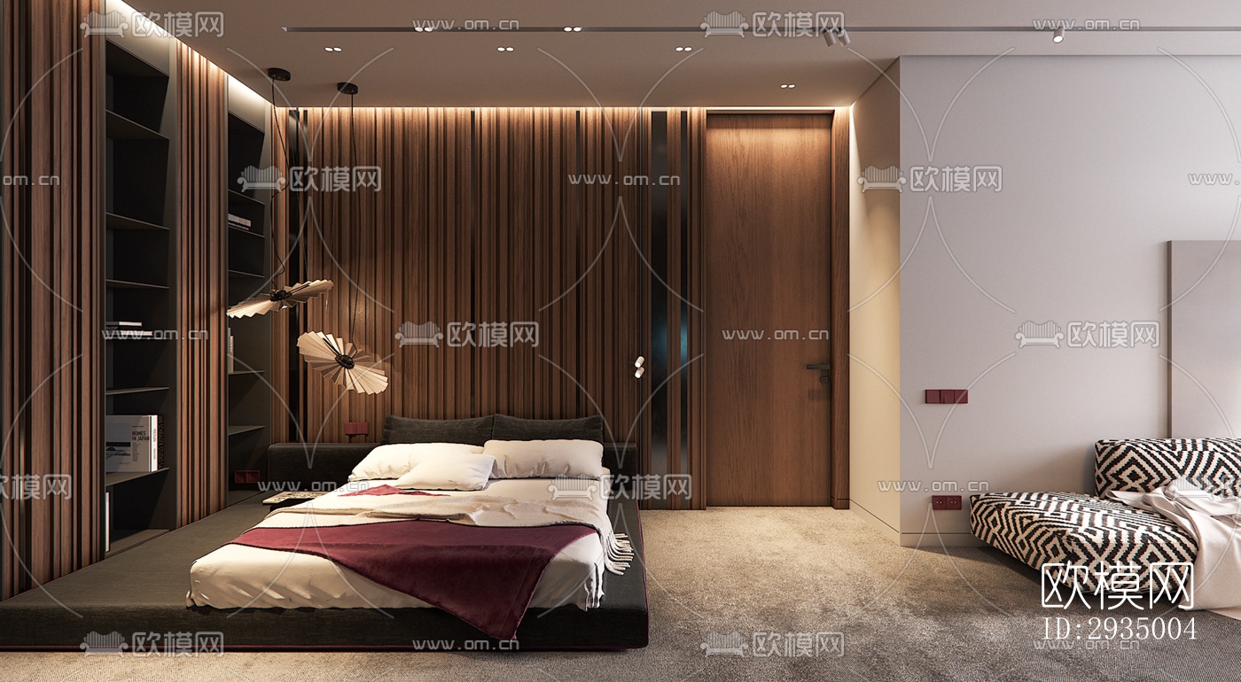 现代平层效果图下载（渲染图9）