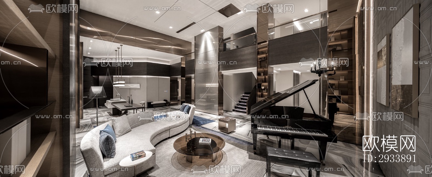 后现代别墅效果图下载（渲染图4）