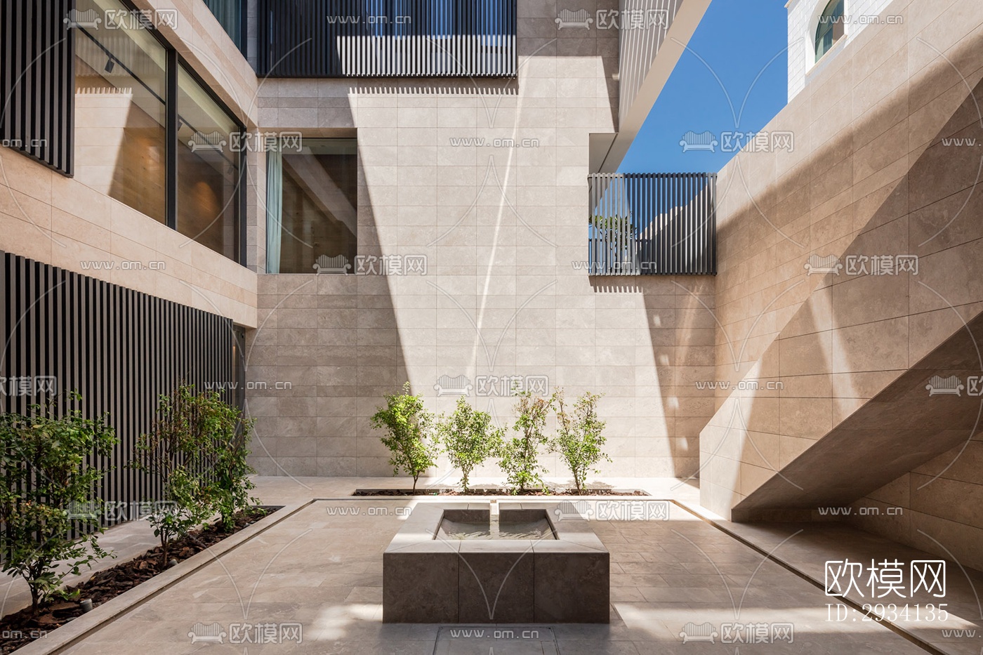 现代别墅效果图下载（渲染图1）