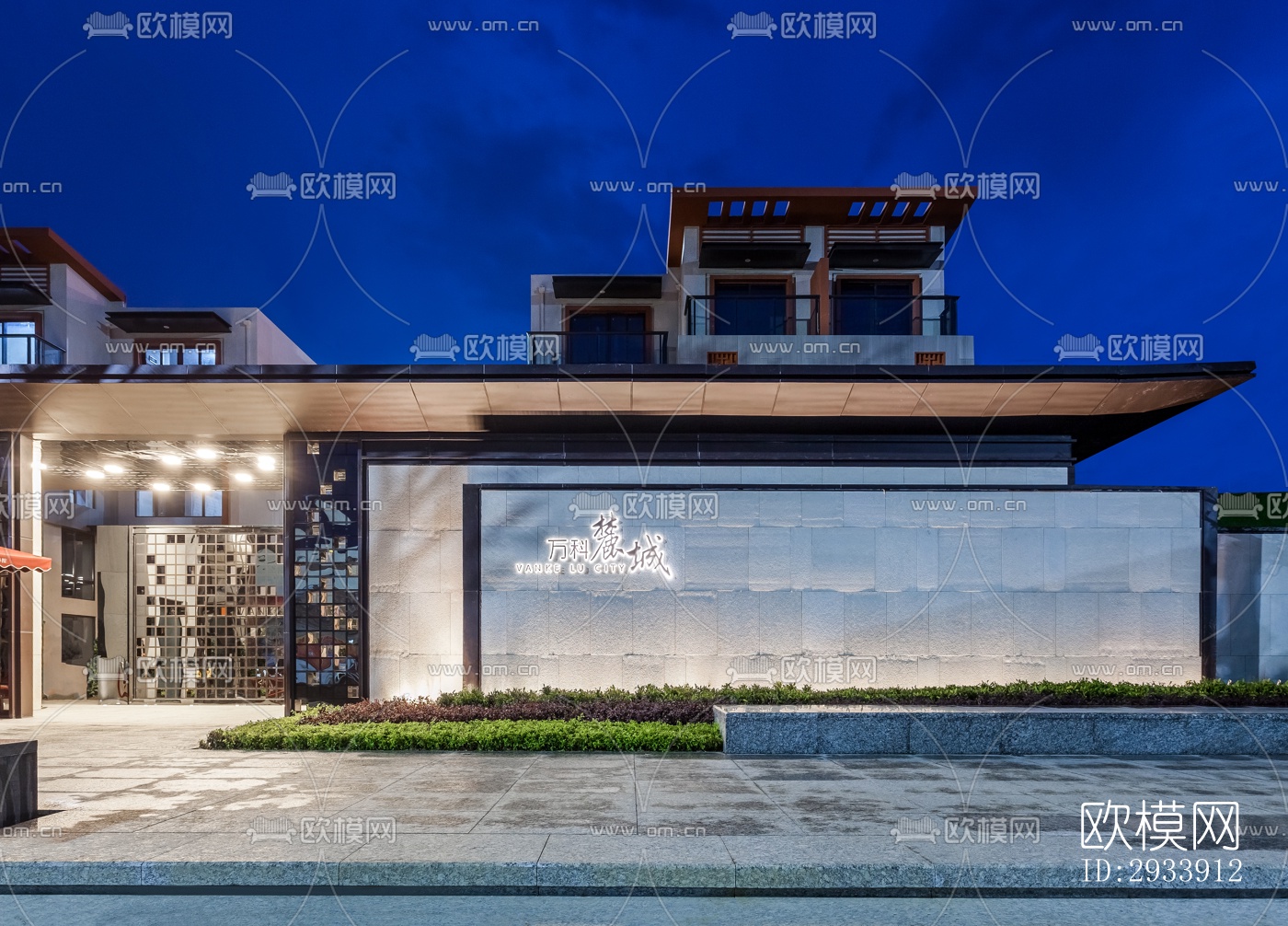 新中式别墅效果图下载（渲染图20）