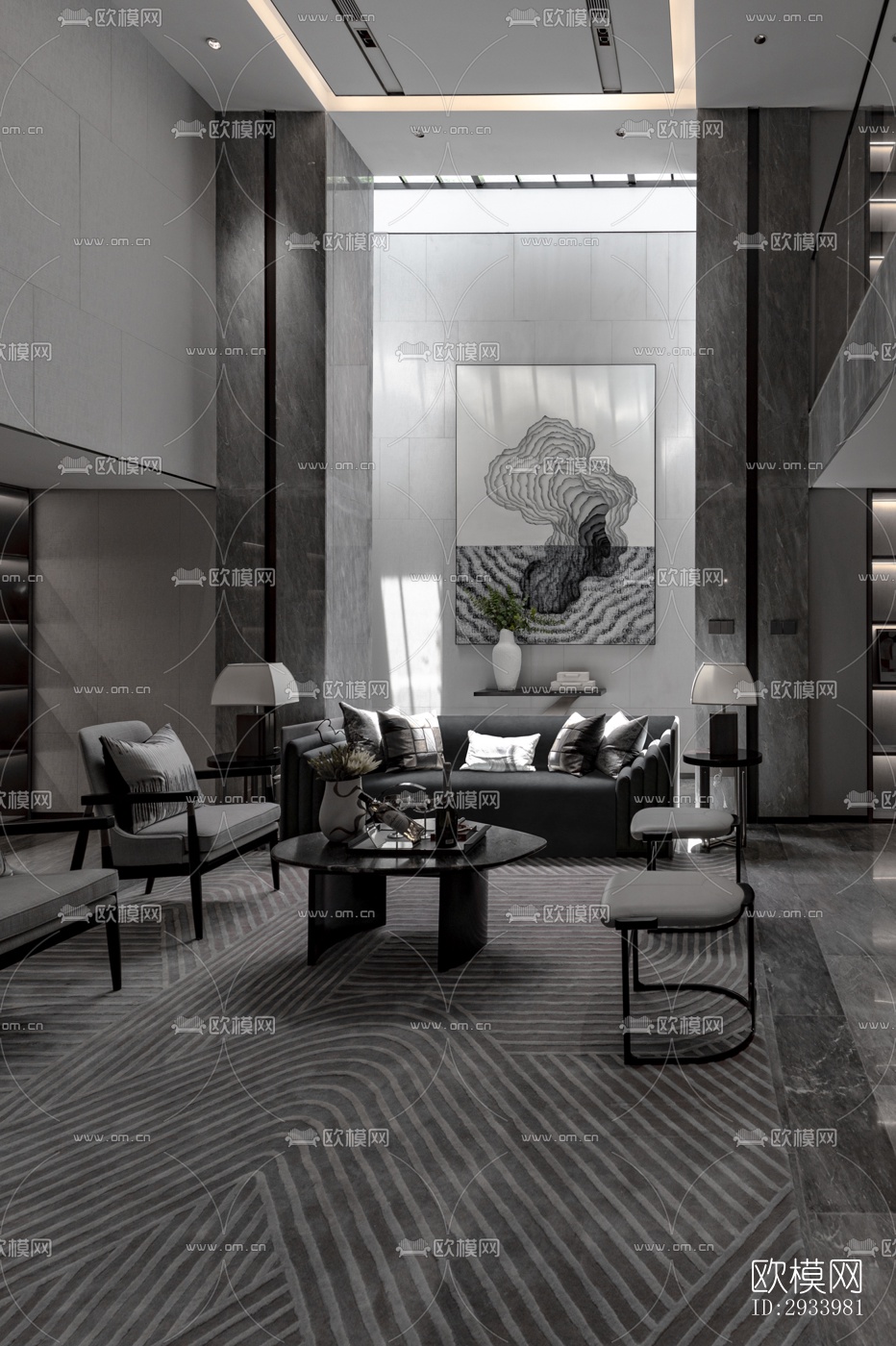 新中式别墅效果图下载（渲染图1）