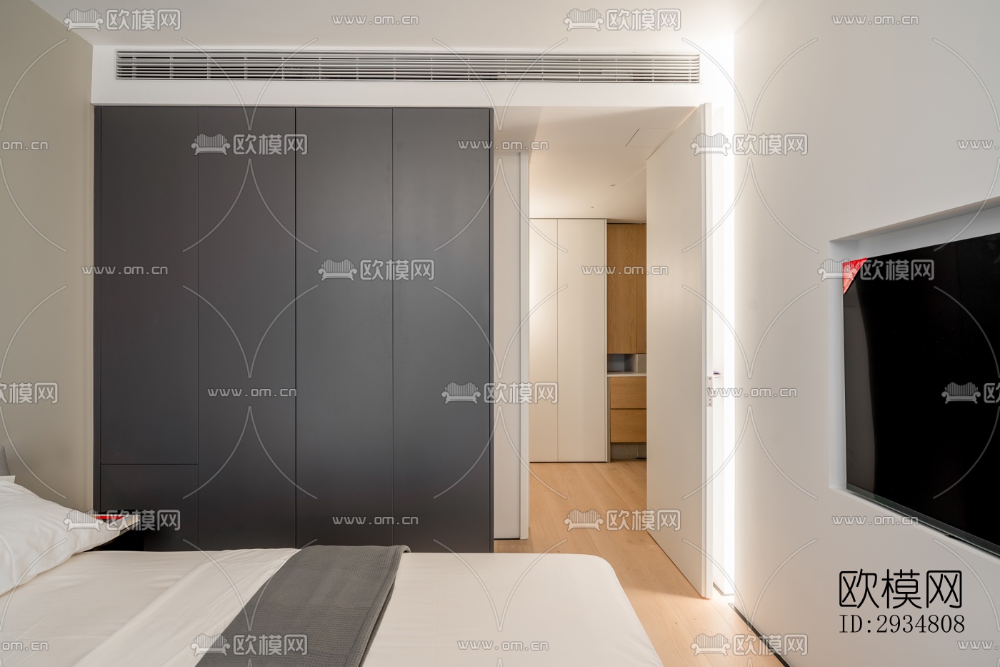 现代平层效果图下载（渲染图14）