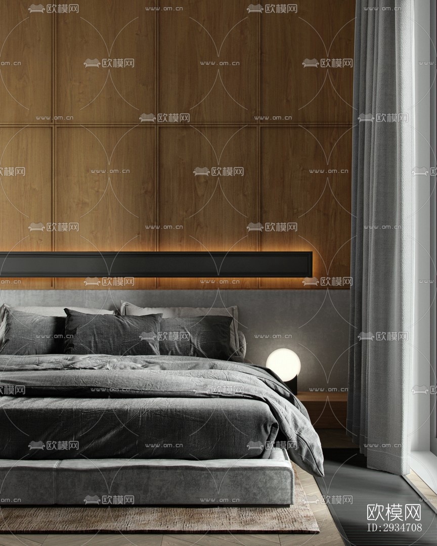 现代平层效果图下载（渲染图5）