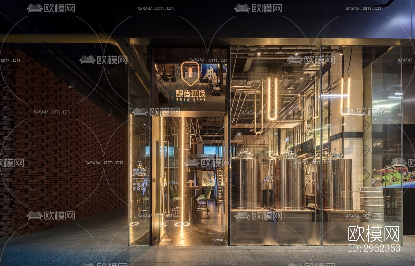 工业风酒吧效果图下载（渲染图12）