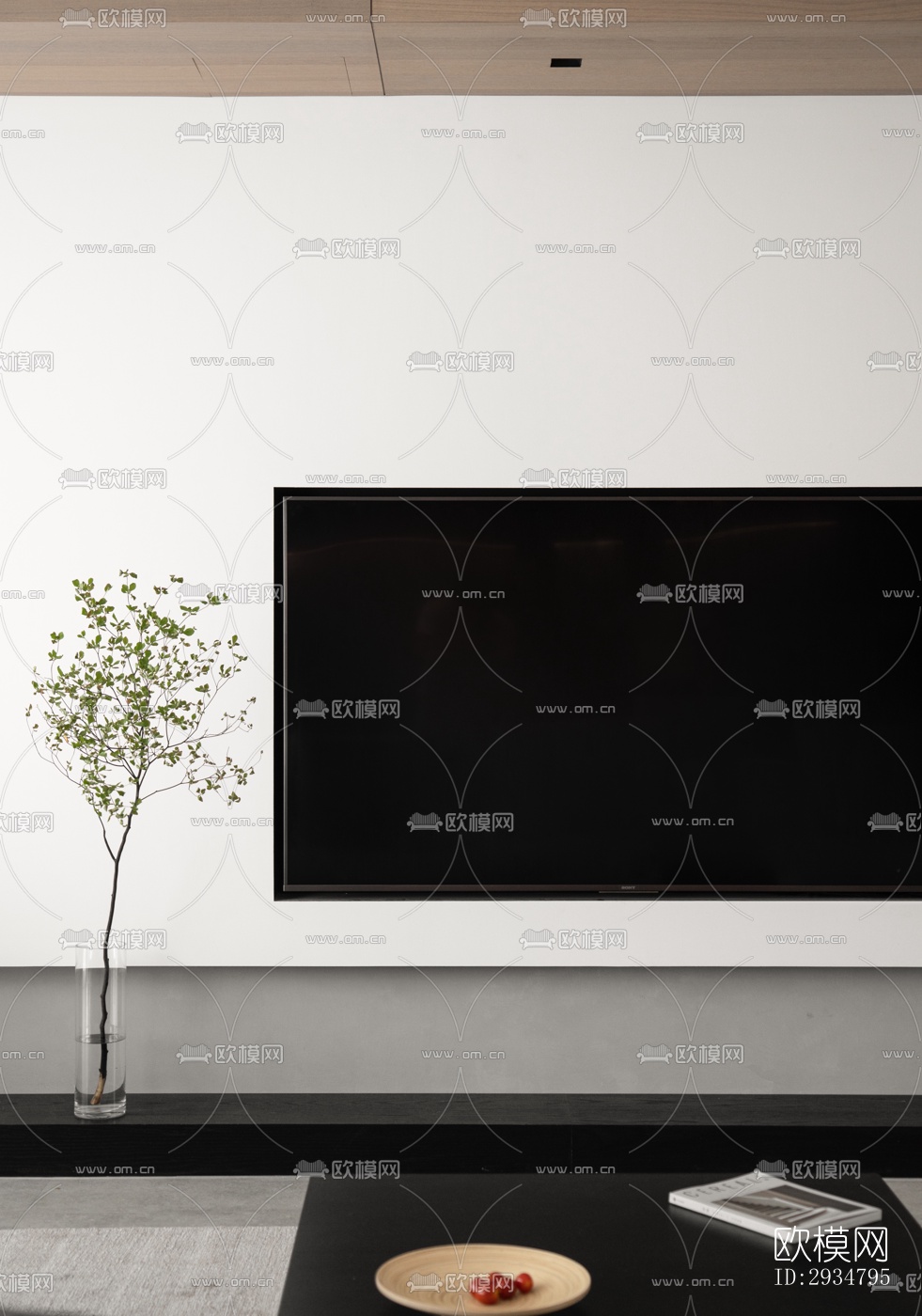 现代平层效果图下载（渲染图14）