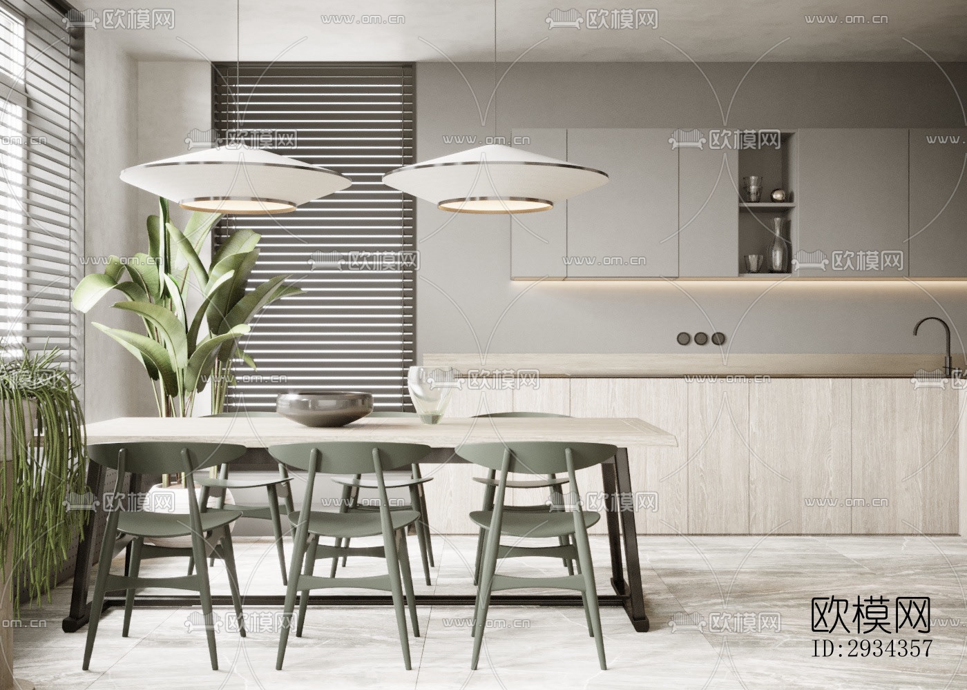 侘寂平层效果图下载（渲染图16）