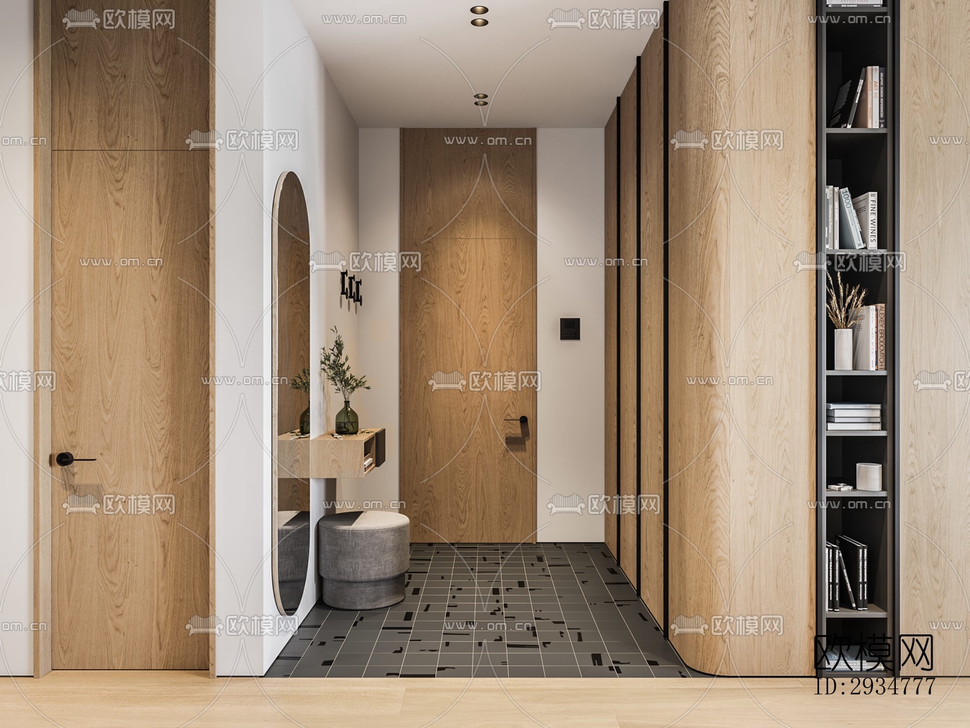 现代平层效果图下载（渲染图2）