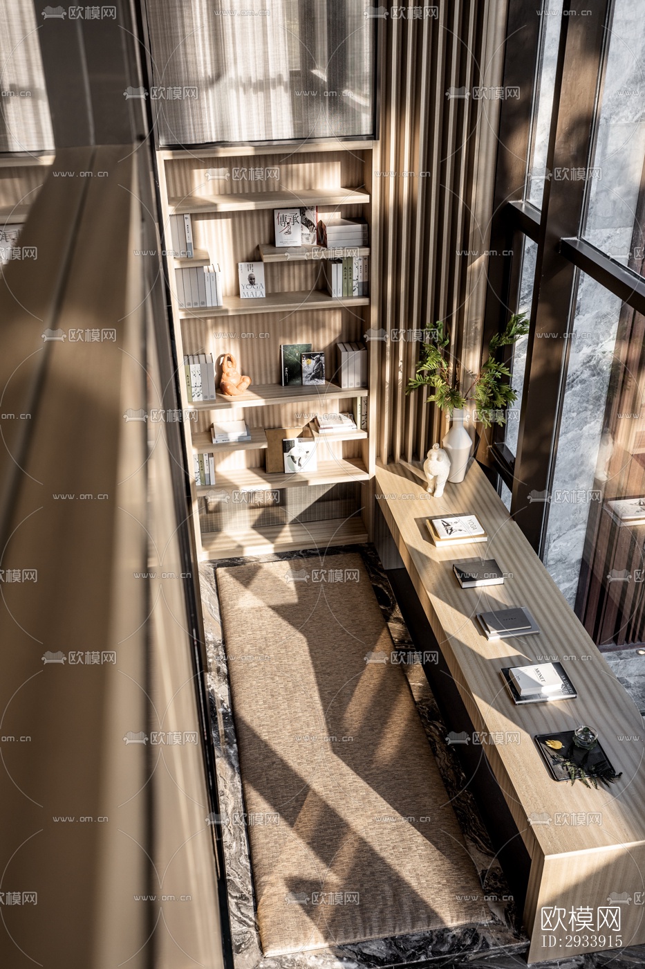 新中式别墅效果图下载（渲染图1）