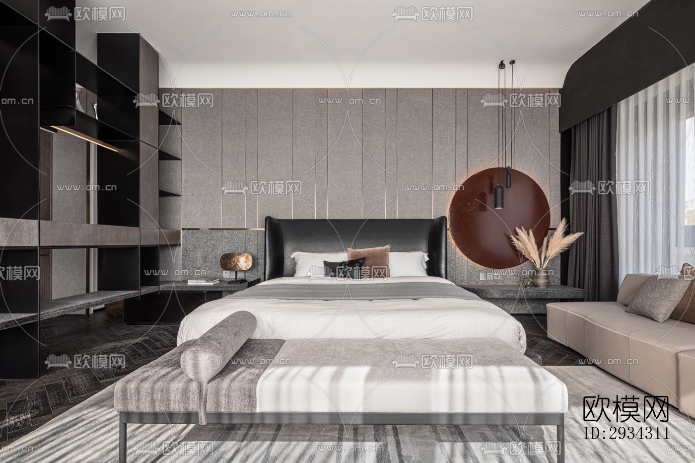 现代复式效果图下载（渲染图16）