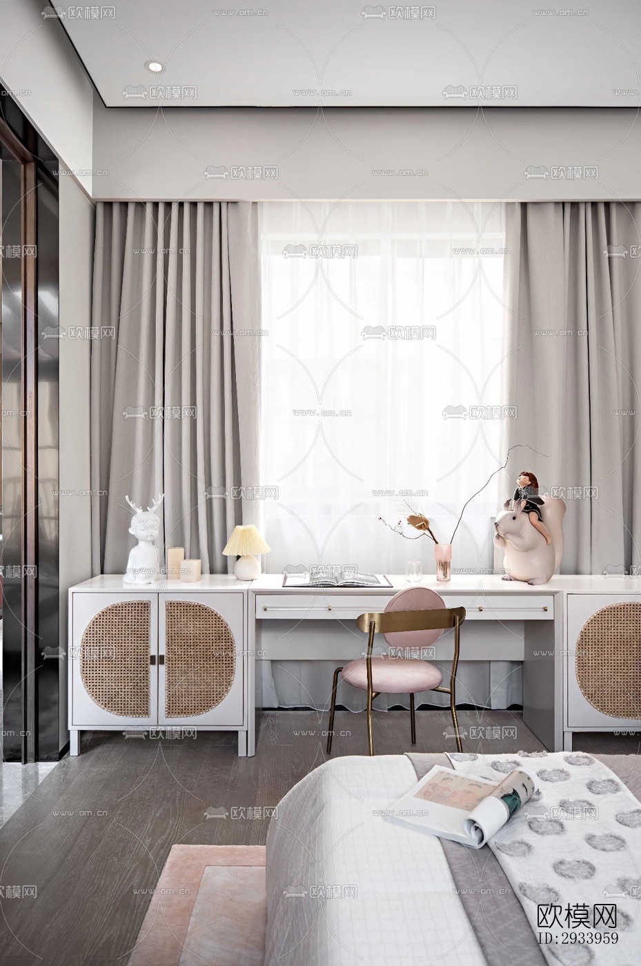 新中式别墅效果图下载（渲染图10）