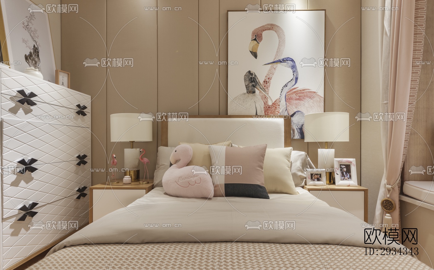 中式平层效果图下载（渲染图19）